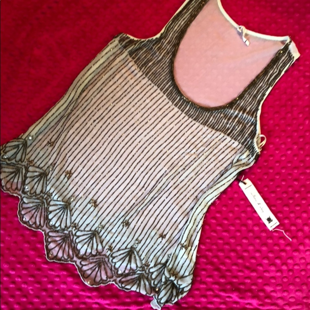 Willow & Clay Beaded Tank Top NWT